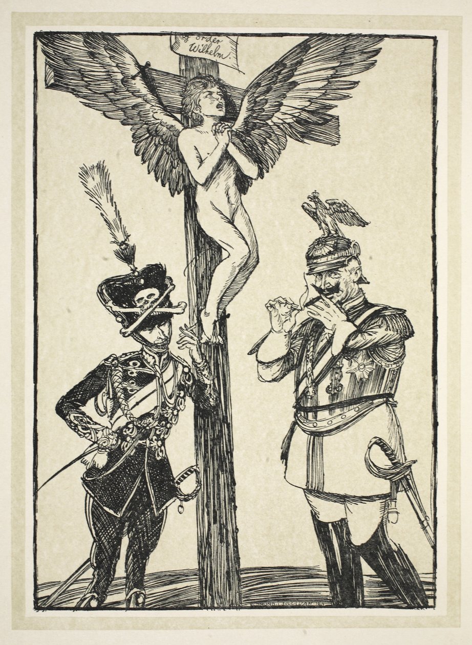 De Kruisiging van België, illustratie uit The Kaiser
