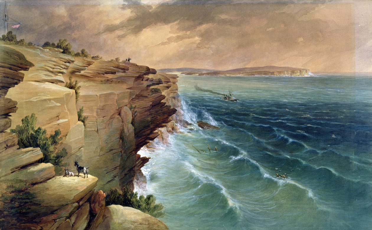Ingang van Port Jackson, 1857 door Edmund Thomas