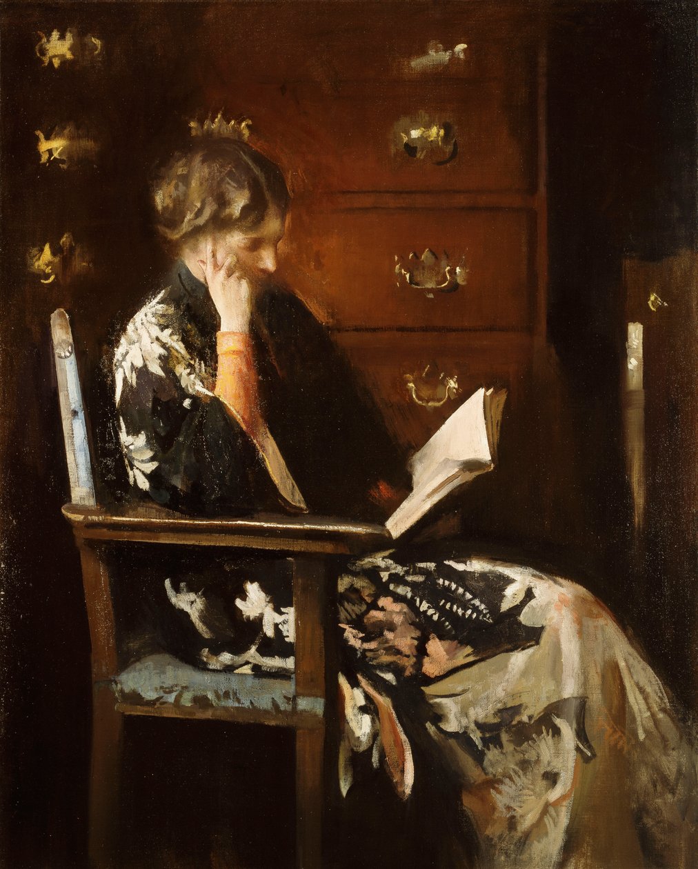 Maria Leest door Edmund Charles Tarbell