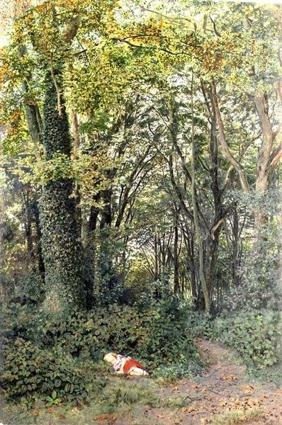 Verdwaald in het Bos door Edmund George Warren