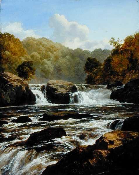 Watervallen op de Clyde, Bonnington Lynn door Edmund Gill