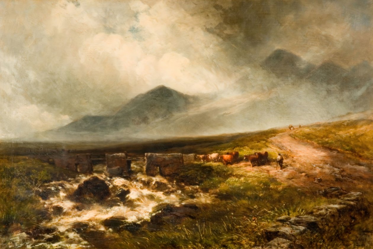 Snowdon, 1894. door Edmund Morison Wimperis