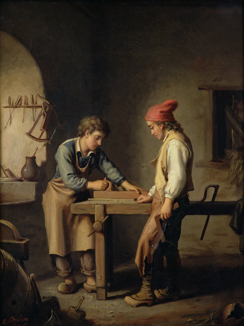 De jonge leerling, voor 1903 door Edouard Amable Onslow