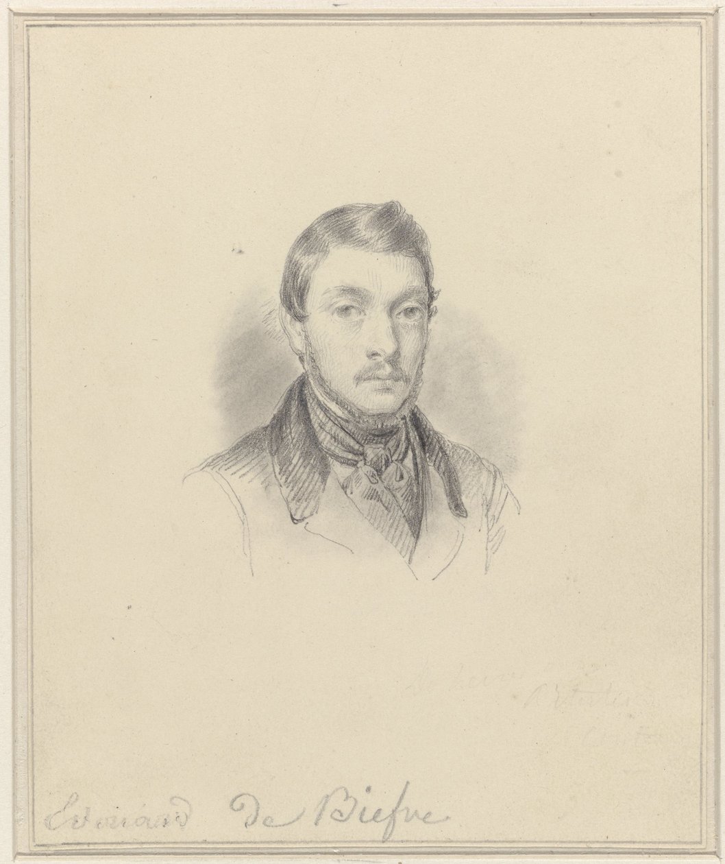 Zelfportret door Edouard De Bièfve