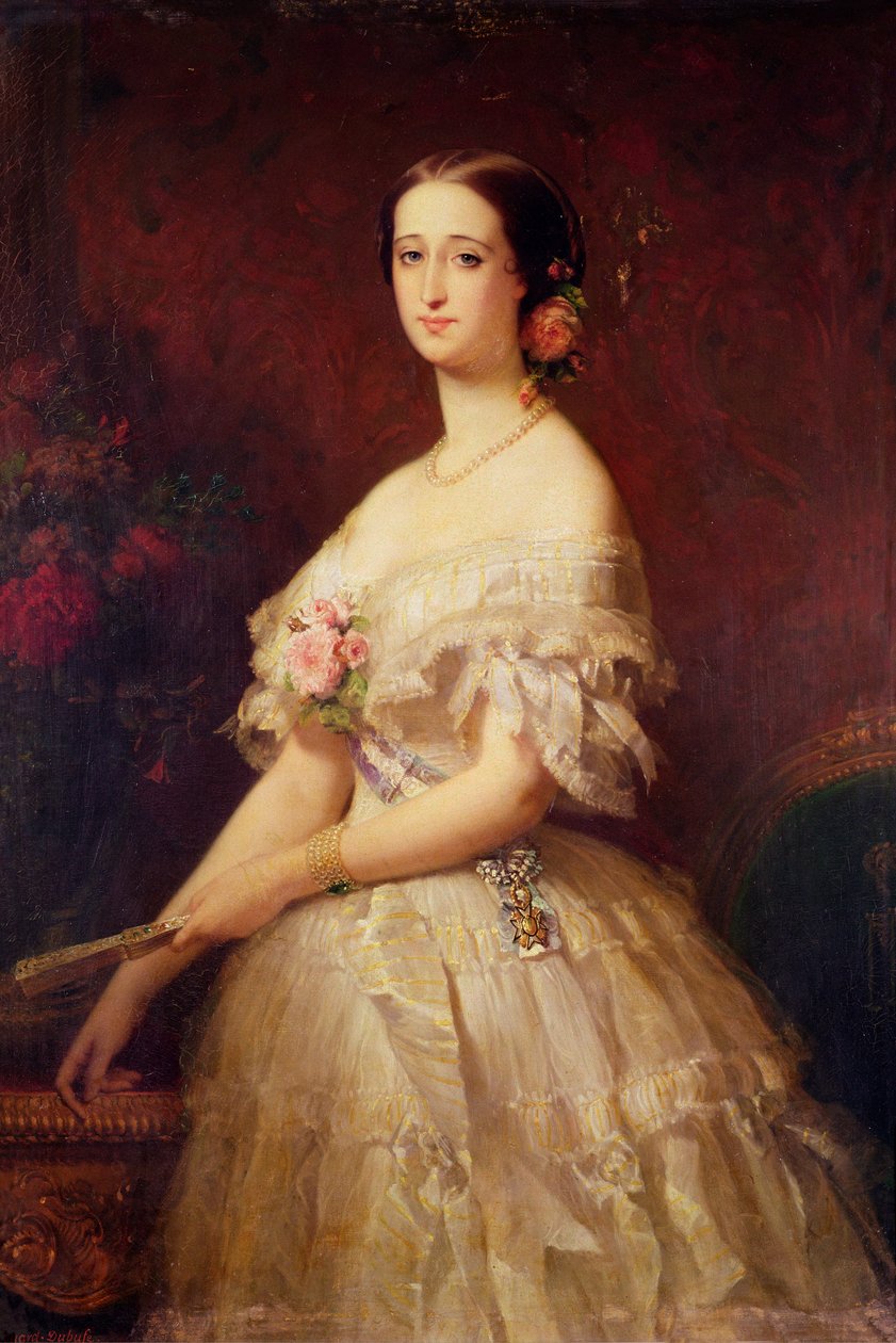 Portret van keizerin Eugenie (1826-1920) door Edouard Louis Dubufe