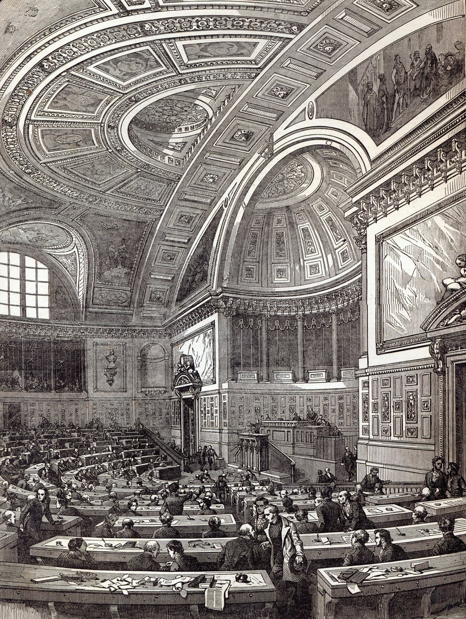 De Franse Kamer van Peers, uit The Illustrated London News, 1 februari 1845 door Edouard Renard