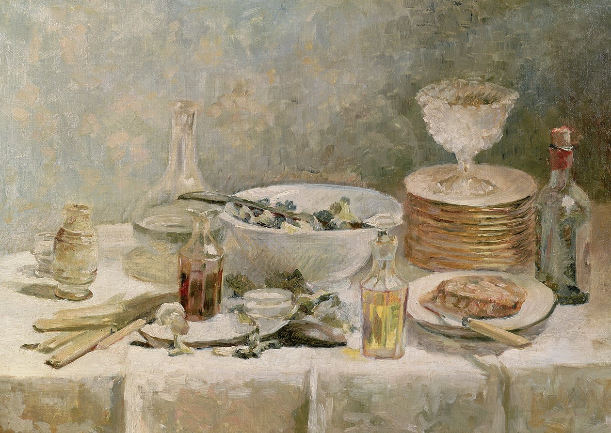 Stilleven met salade, ca. 1887-88 door Edouard Vuillard
