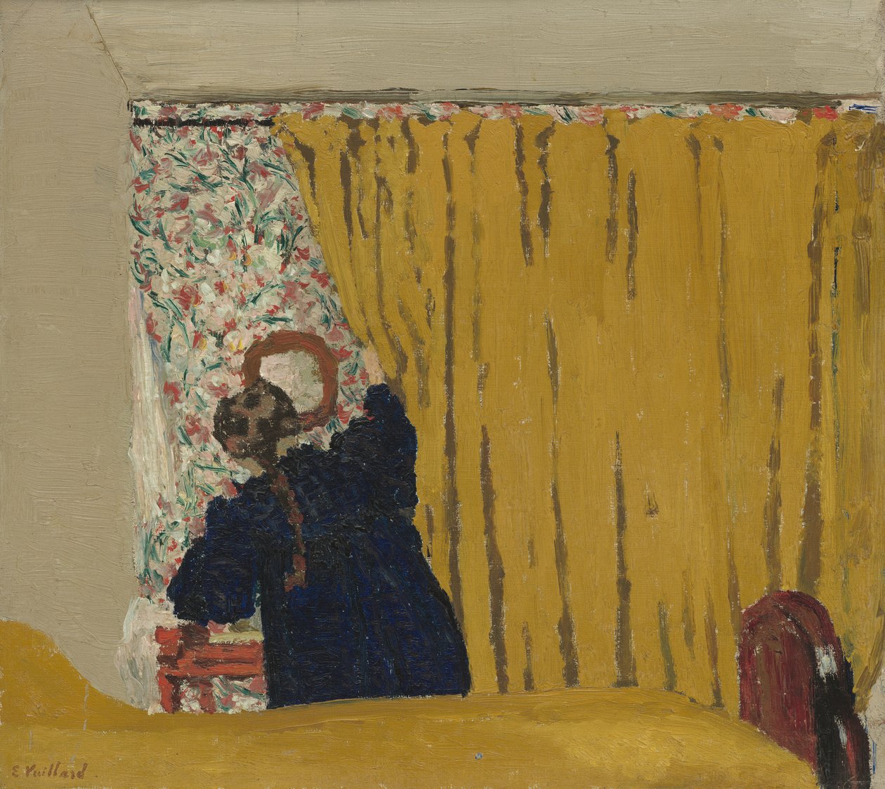 Het Gele Gordijn, ca. 1893 door Edouard Vuillard