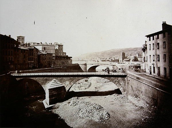 Uitzicht op Vienne door Edouard Denis Baldus
