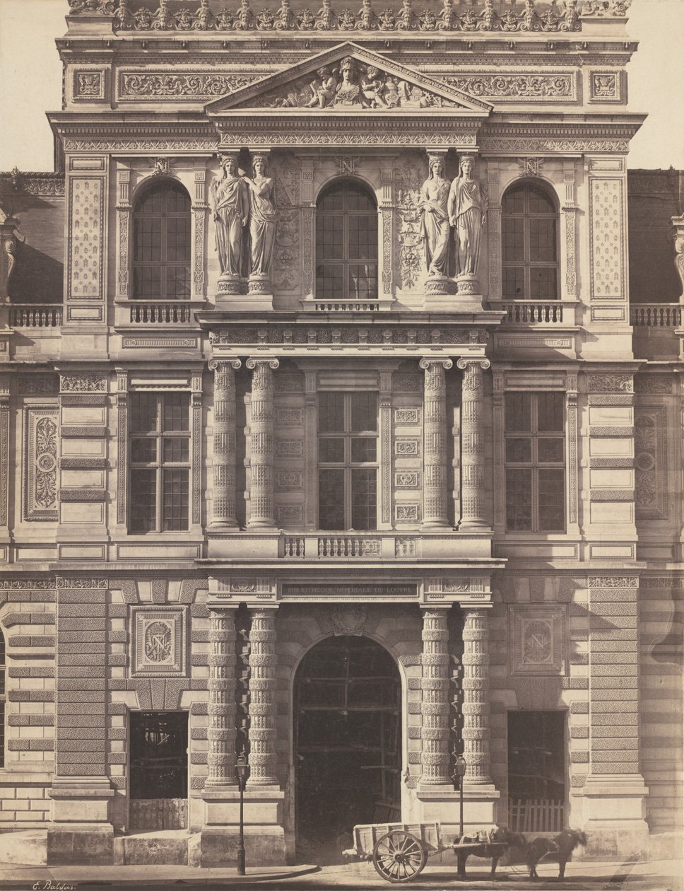 Bibliothèque Imperiale du Louvre, 1856-1857 door Édouard Baldus