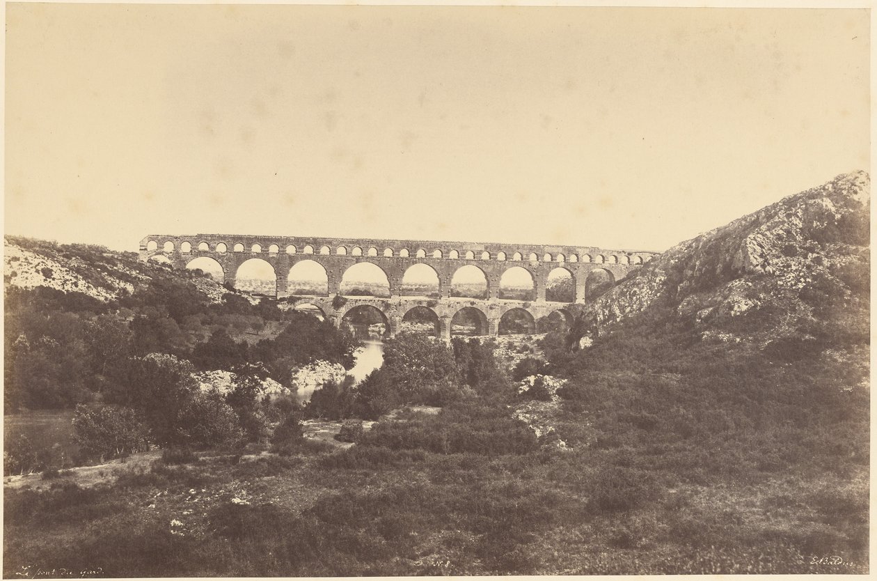 De Pont du Gard door Édouard Baldus
