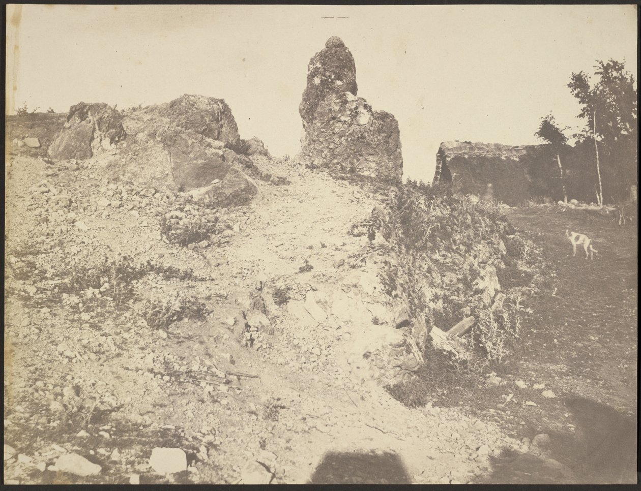 [Rotsachtig Landschap] door Édouard Baldus