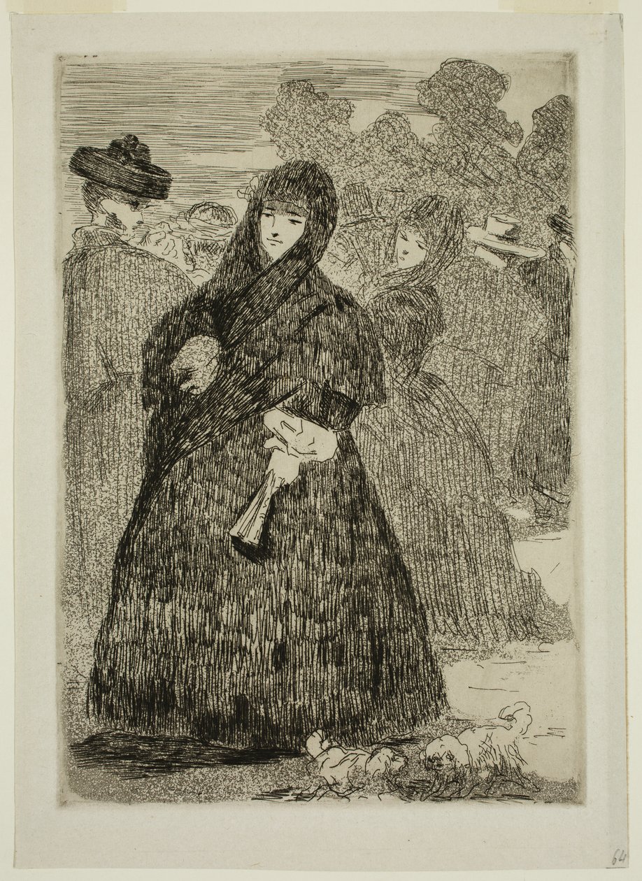 In het Prado door Edouard and Bracquemond Felix Joseph Auguste Manet