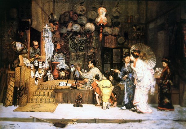 Een Japanse bazaar door Edouard Castres