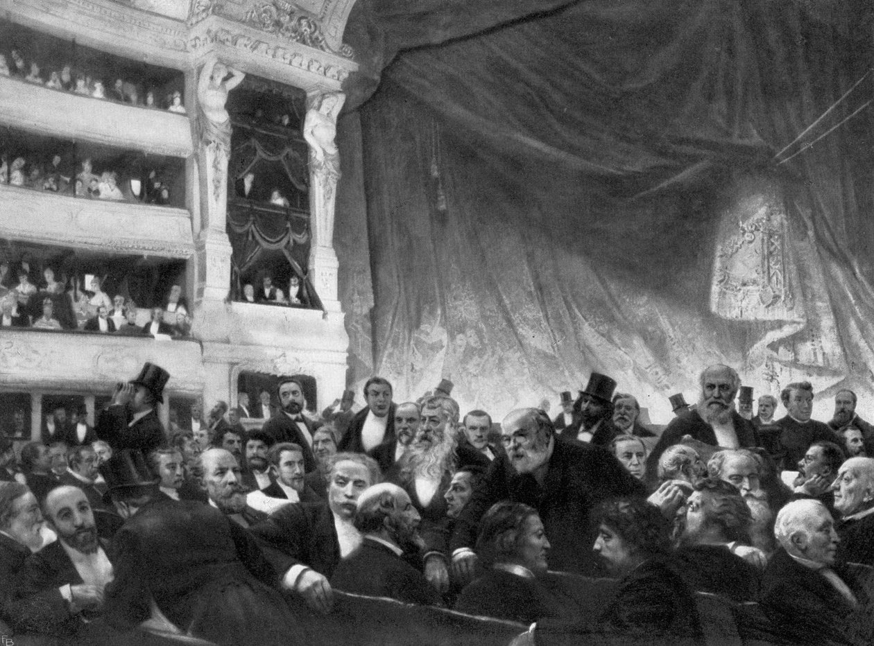 Pauze in de Comédie-Française door Edouard Joseph Dantan