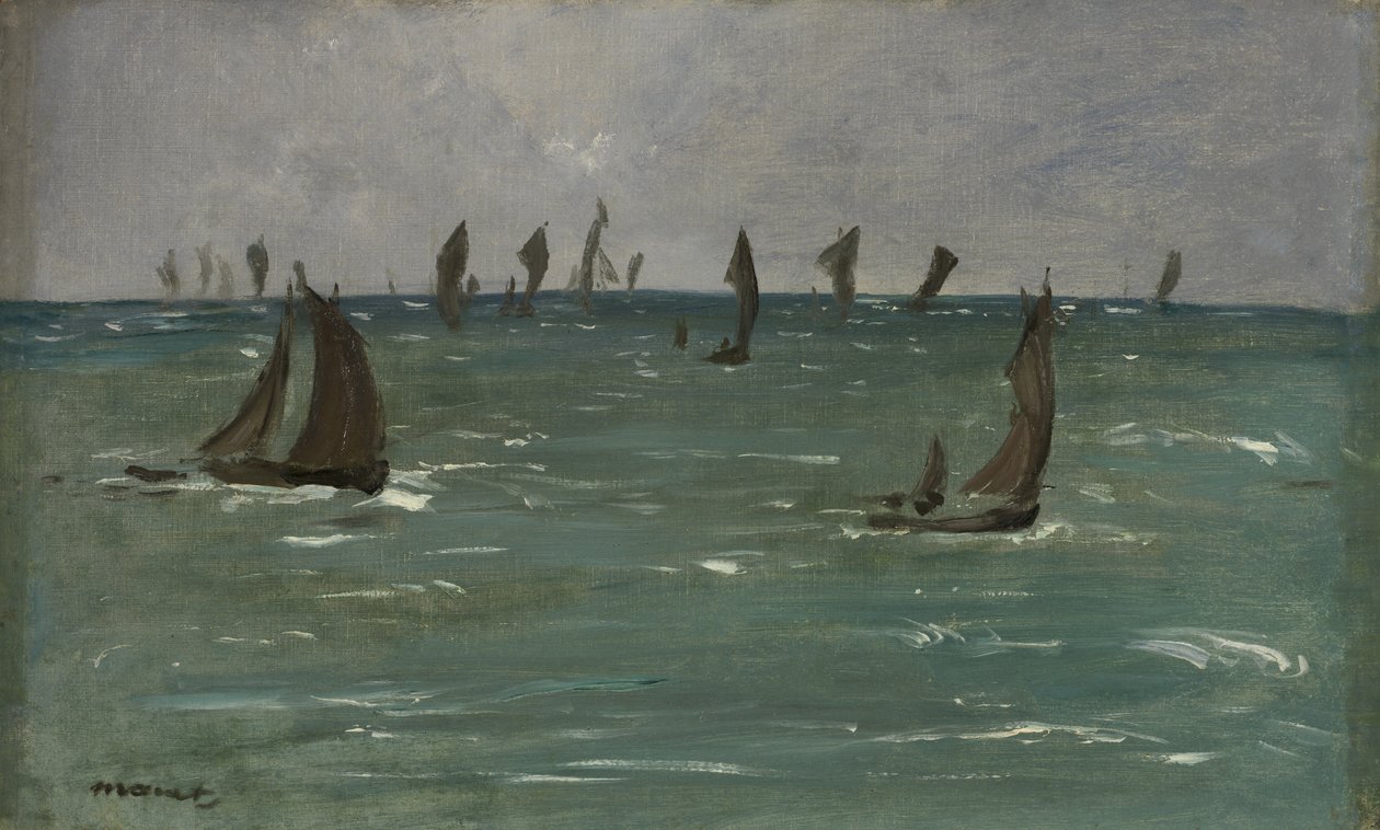 Boten bij Berck-sur-Mer door Édouard Manet