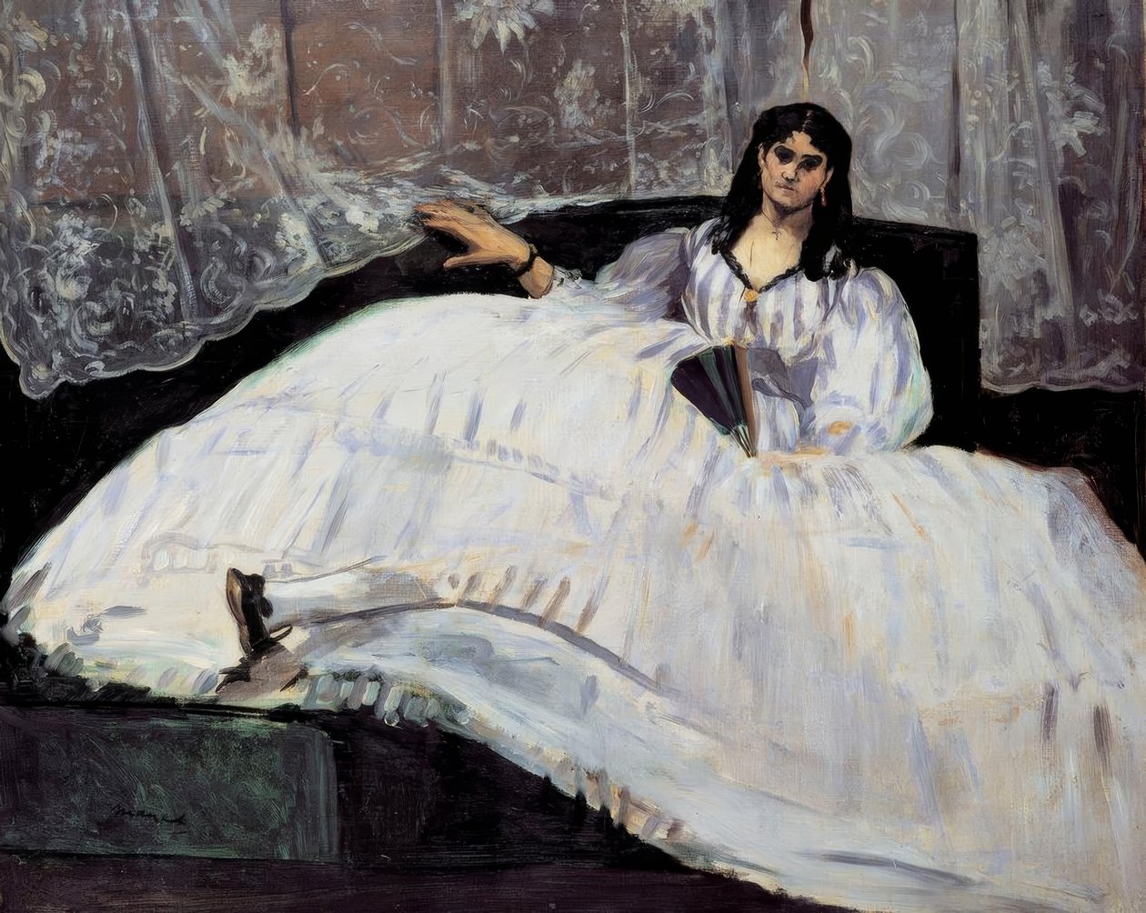 Dame met waaier door Édouard Manet