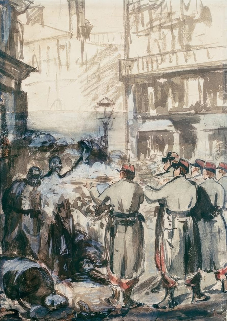 De barricade door Édouard Manet