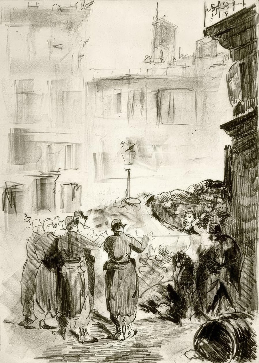 De barricade door Édouard Manet