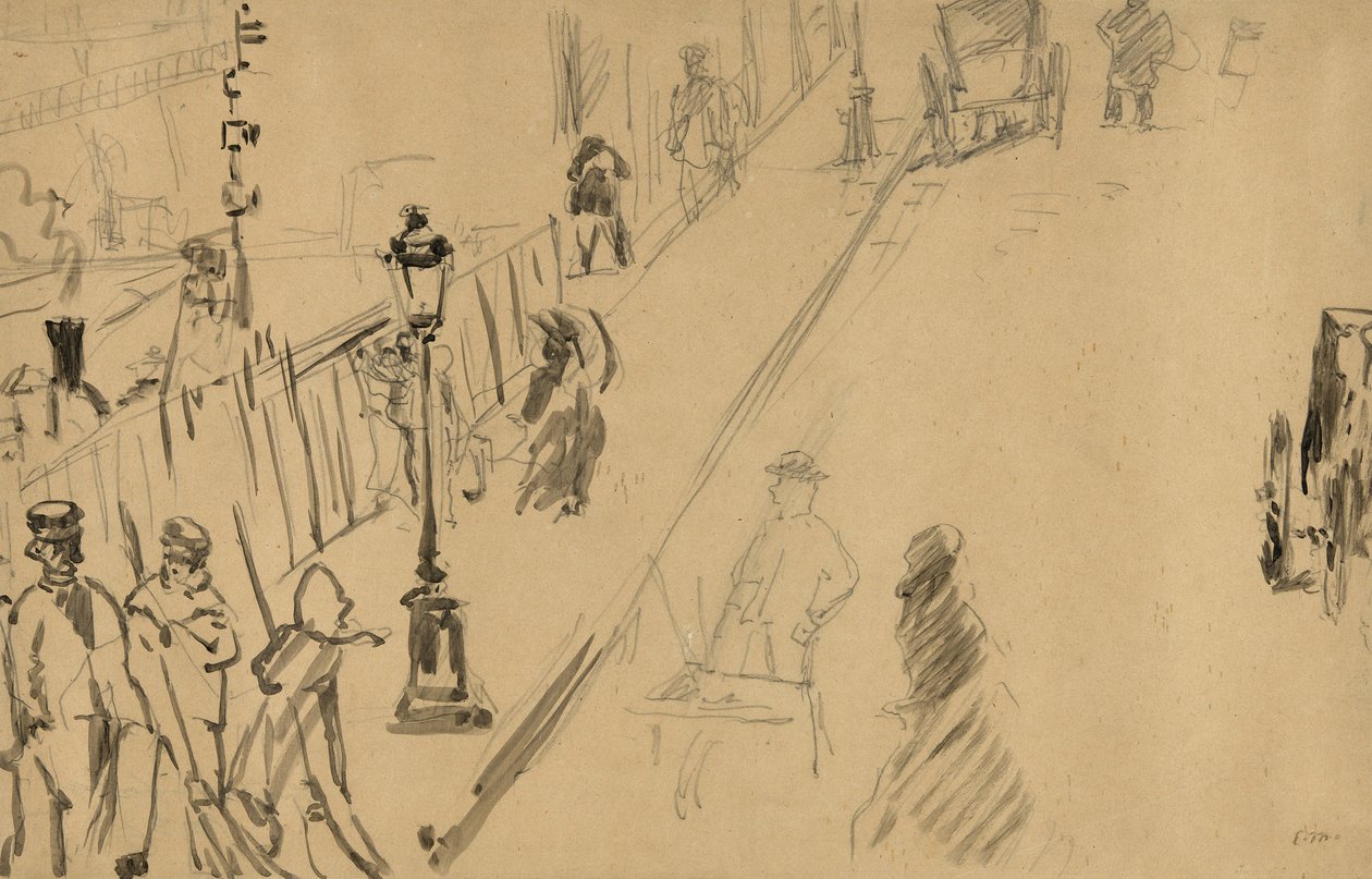 La Rue Mosnier door Édouard Manet