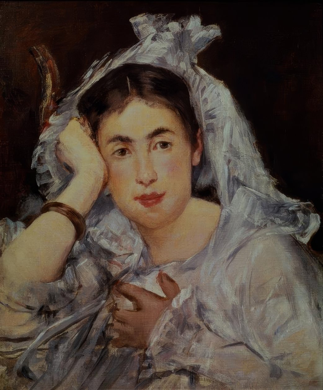 Marguerite de Conflans met kap door Édouard Manet