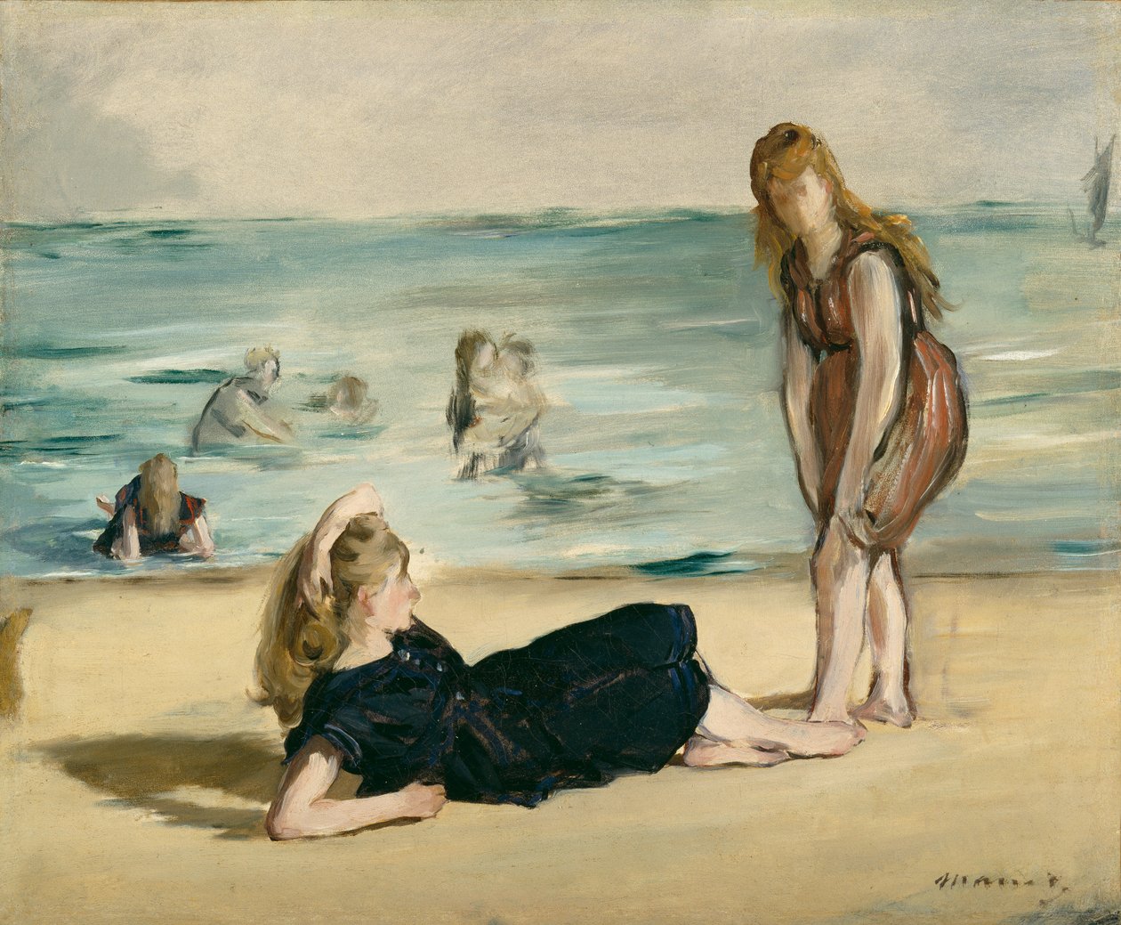 Op het Strand, c.1868 door Édouard Manet