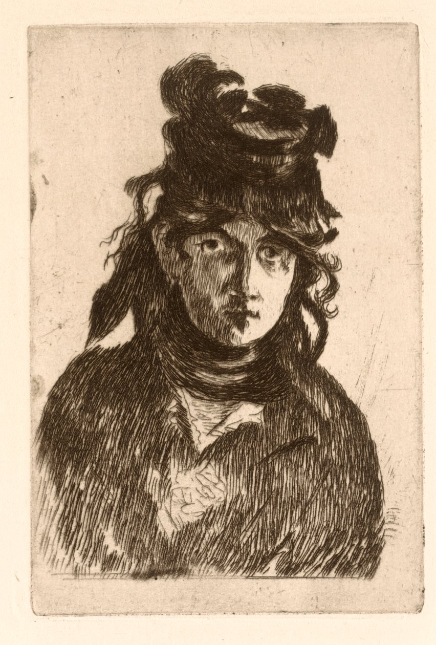 Portret van Berthe Morisot door Édouard Manet