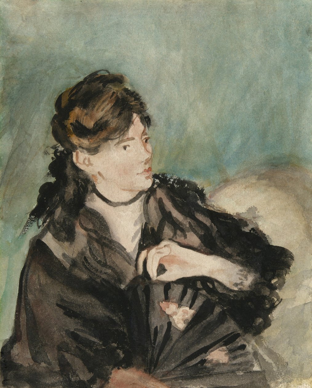Portret van Berthe Morisot door Édouard Manet
