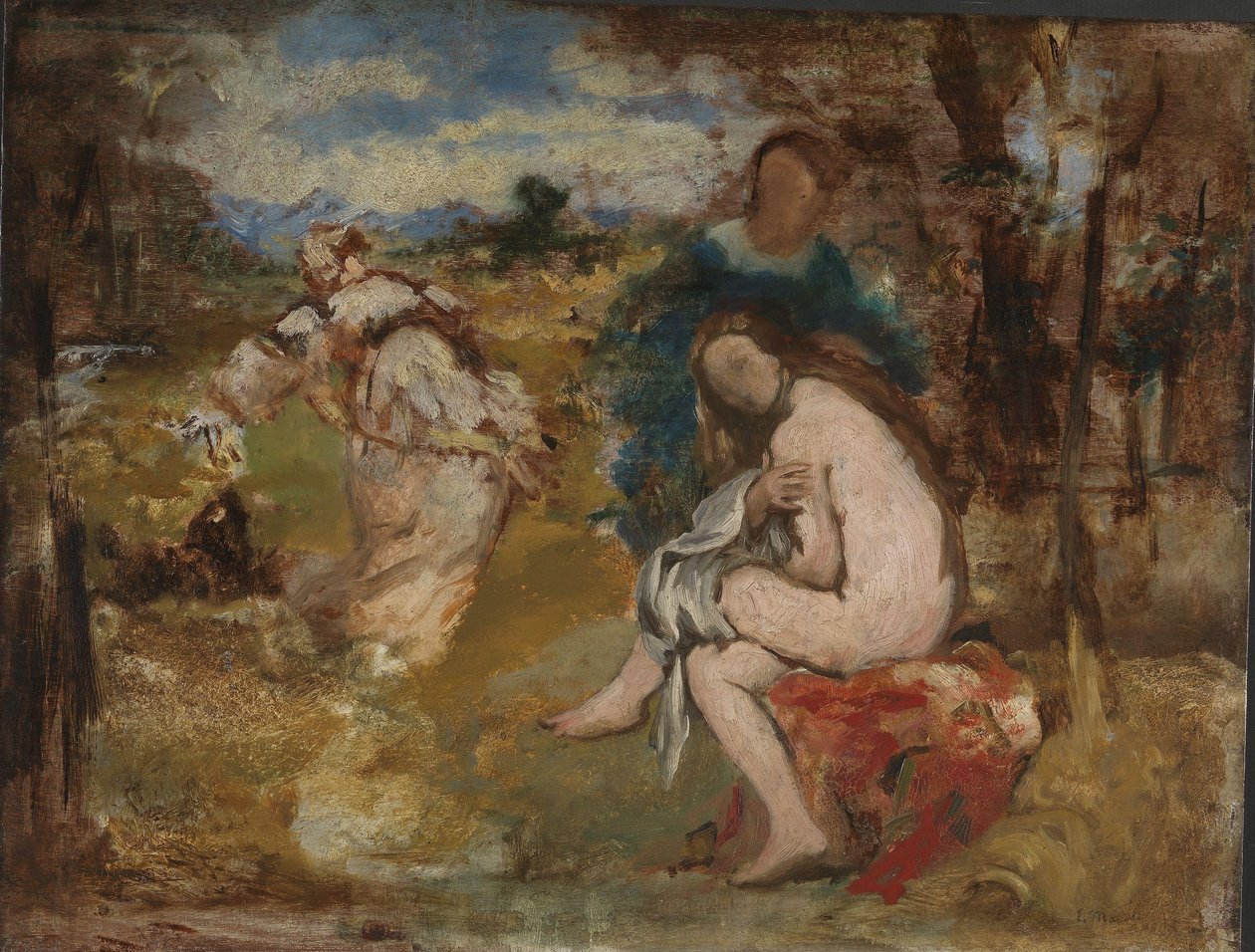 Verraste nimf door Édouard Manet