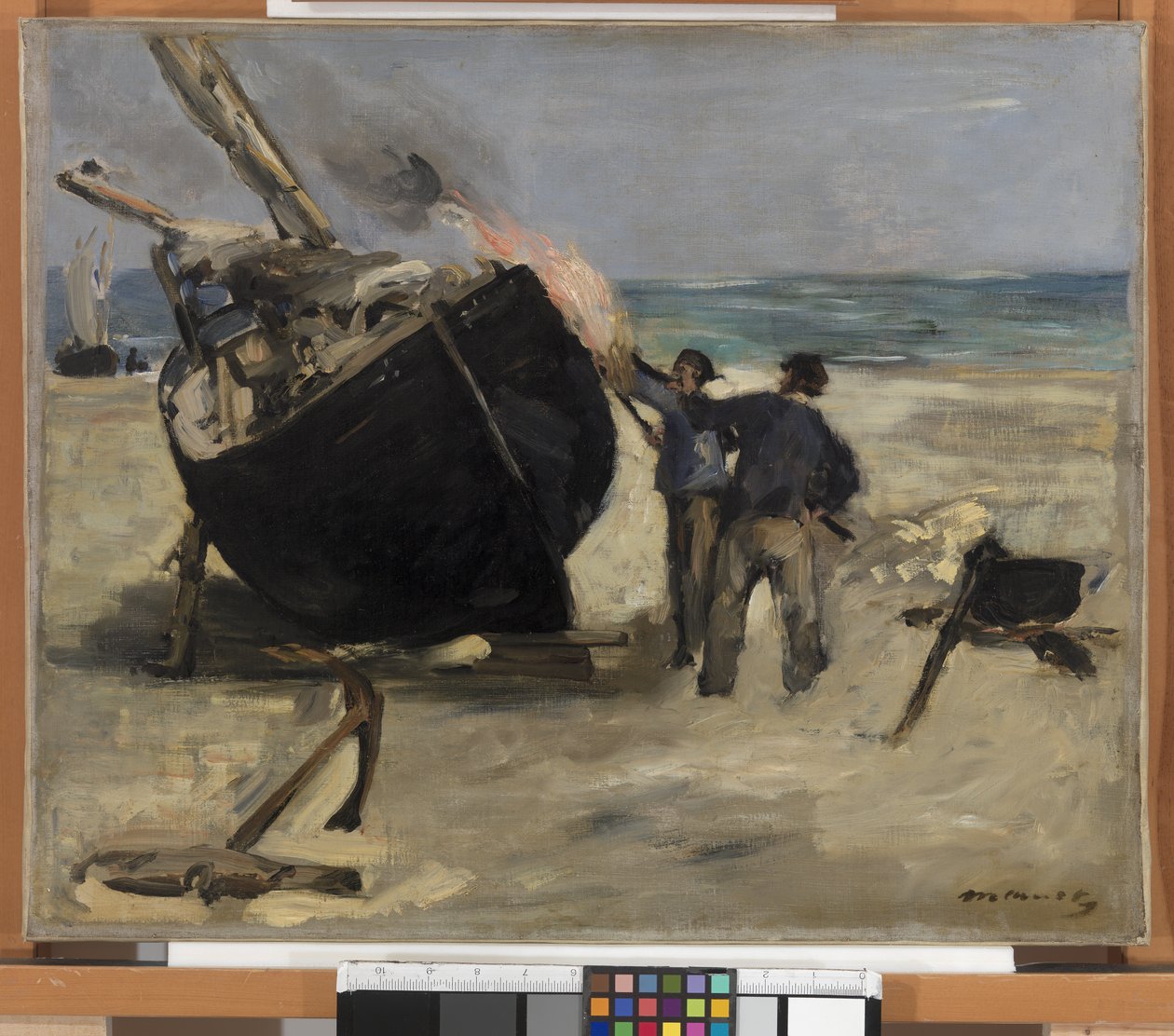 Het teer van de boot door Édouard Manet