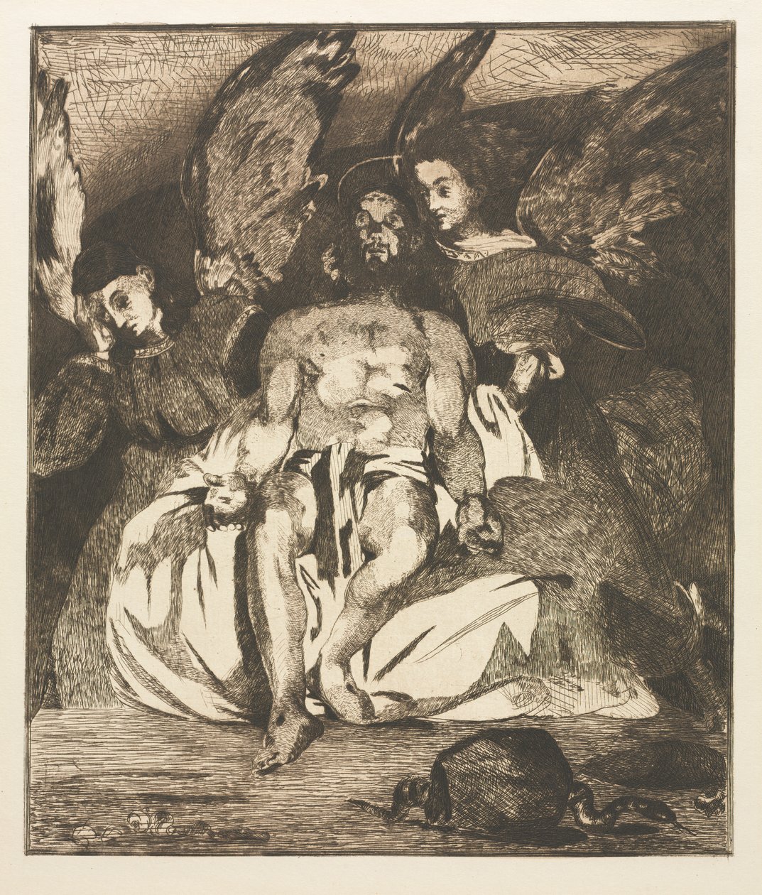 De Dode Christus met Engelen door Édouard Manet