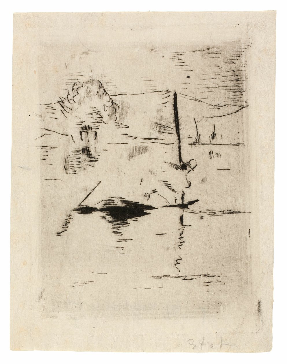 De rivier in de vlakte door Édouard Manet