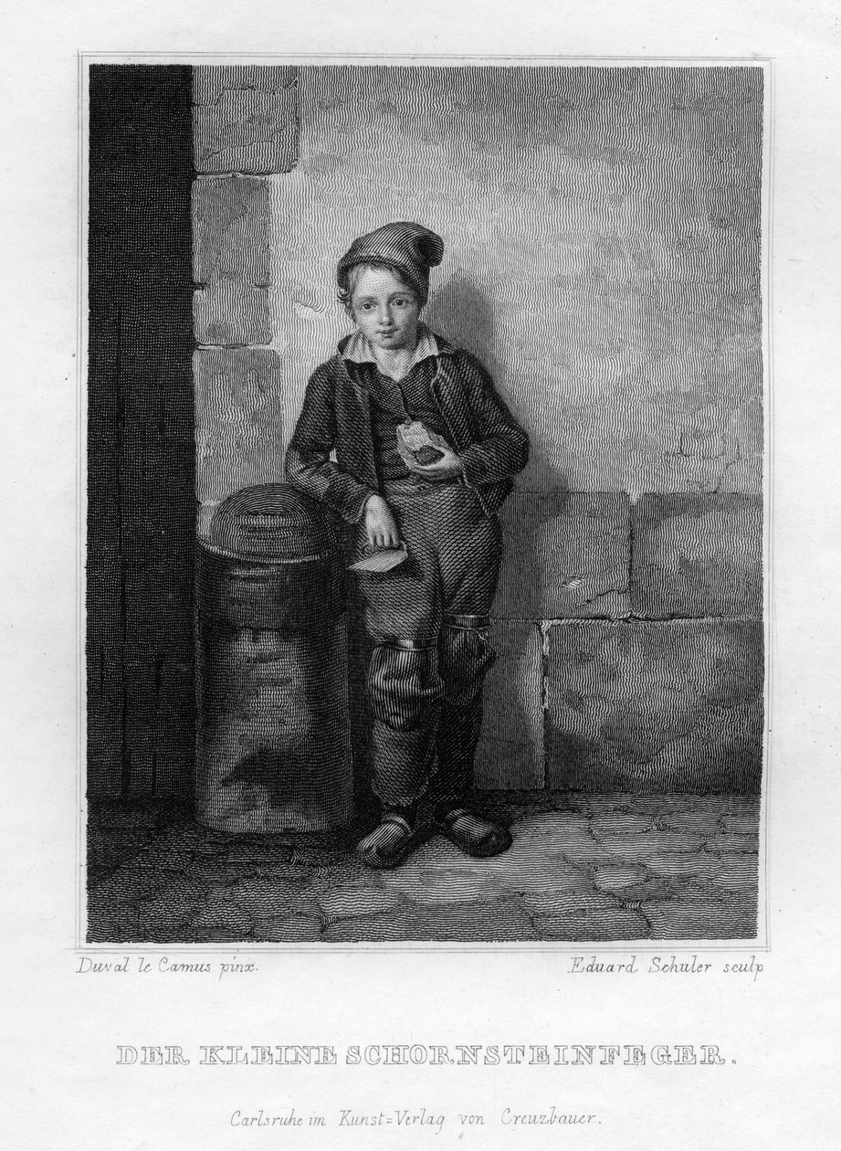 Een kleine schoorsteenveger. door Edouard Schuler