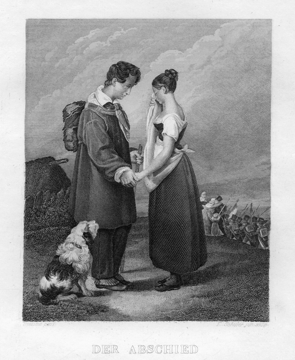 Het afscheid, ca. 1833 door Edouard Schuler