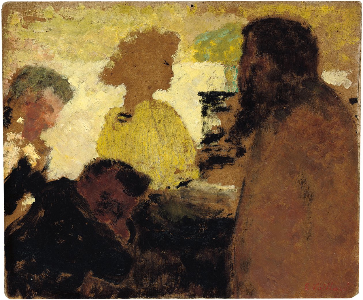 Aan de piano, ca. 1896 door Edouard Vuillard