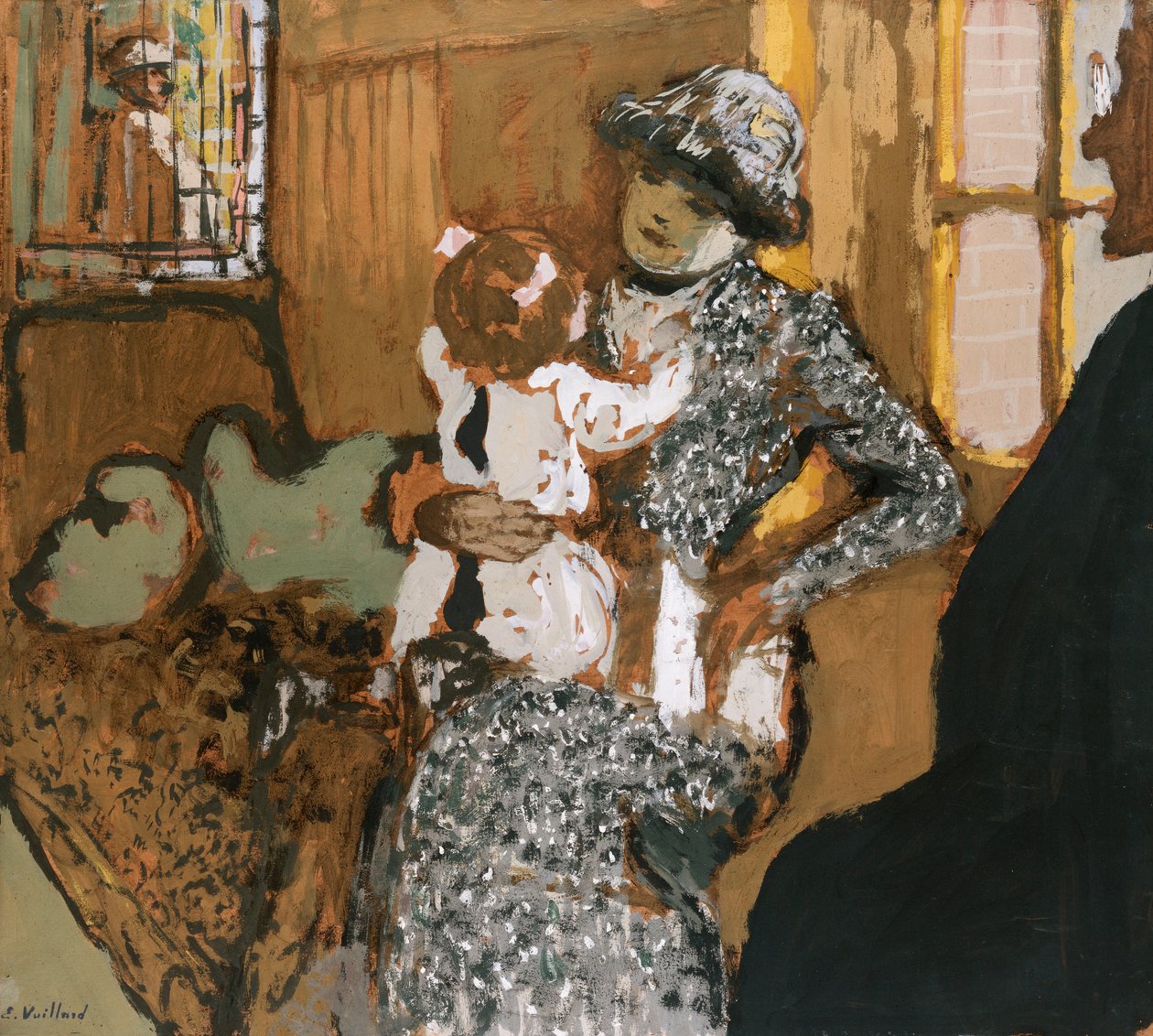Kind in een wit schort, ca. 1909 door Edouard Vuillard