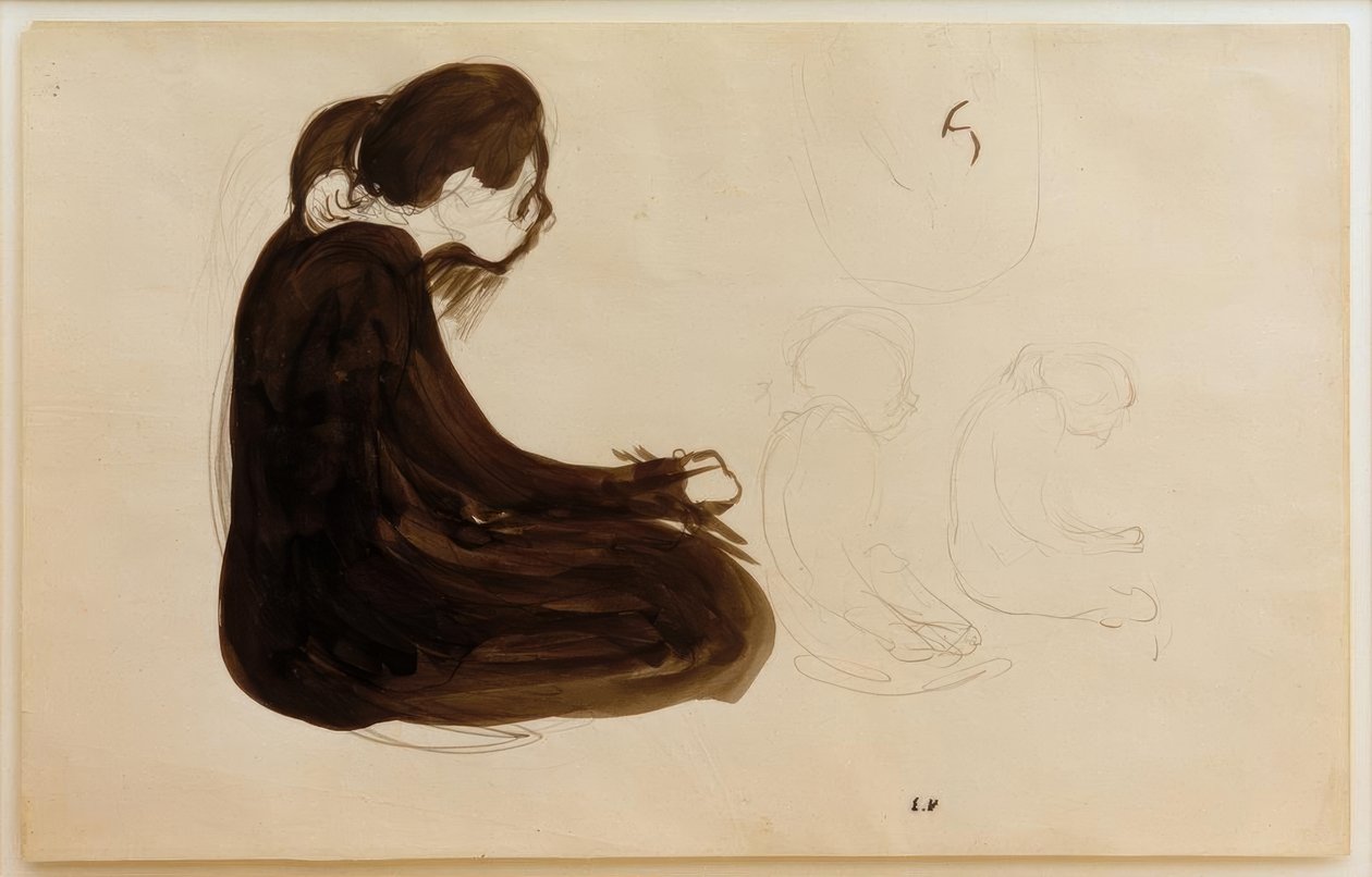 Zittende vrouw door Edouard Vuillard