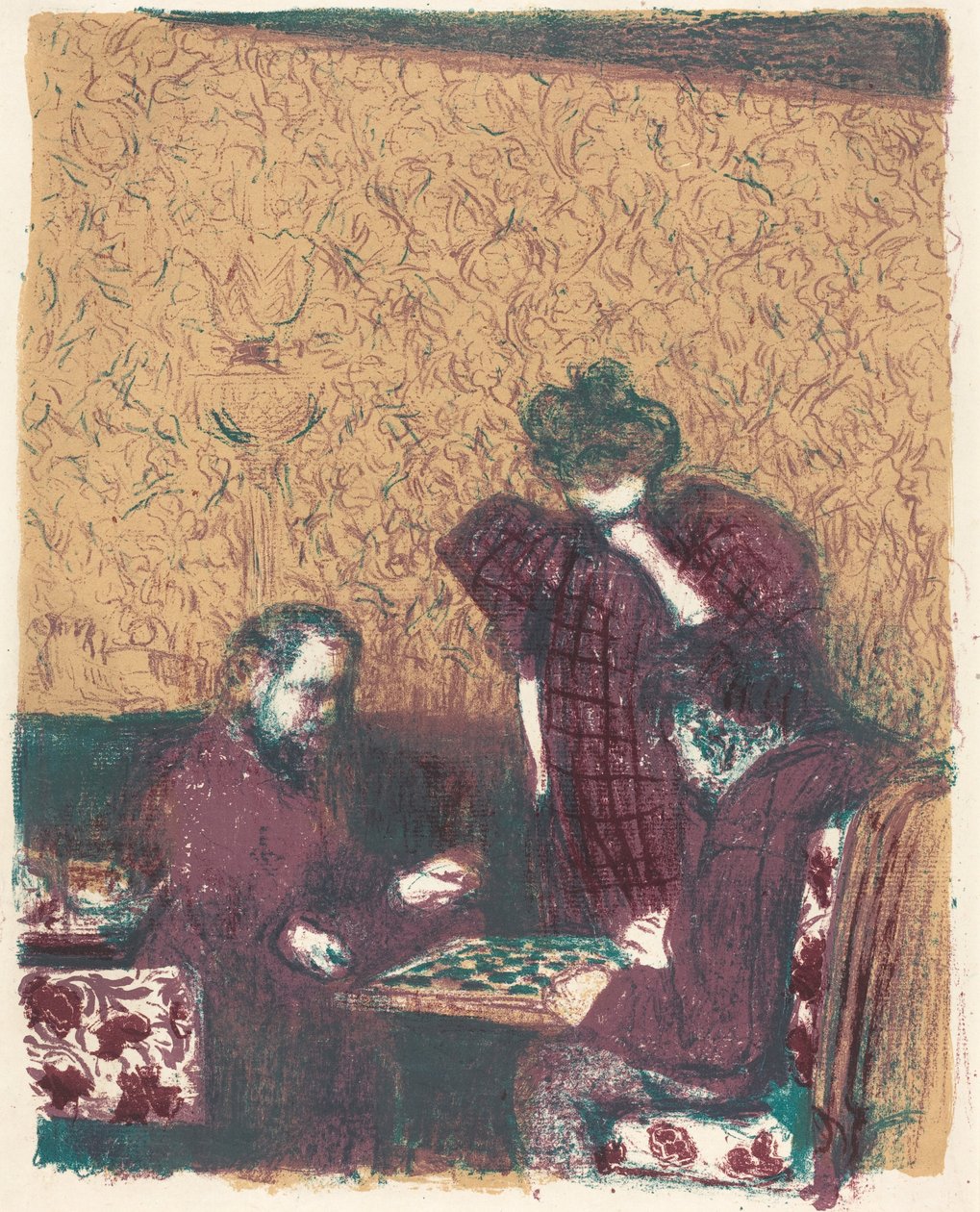 Dambordspel door Edouard Vuillard