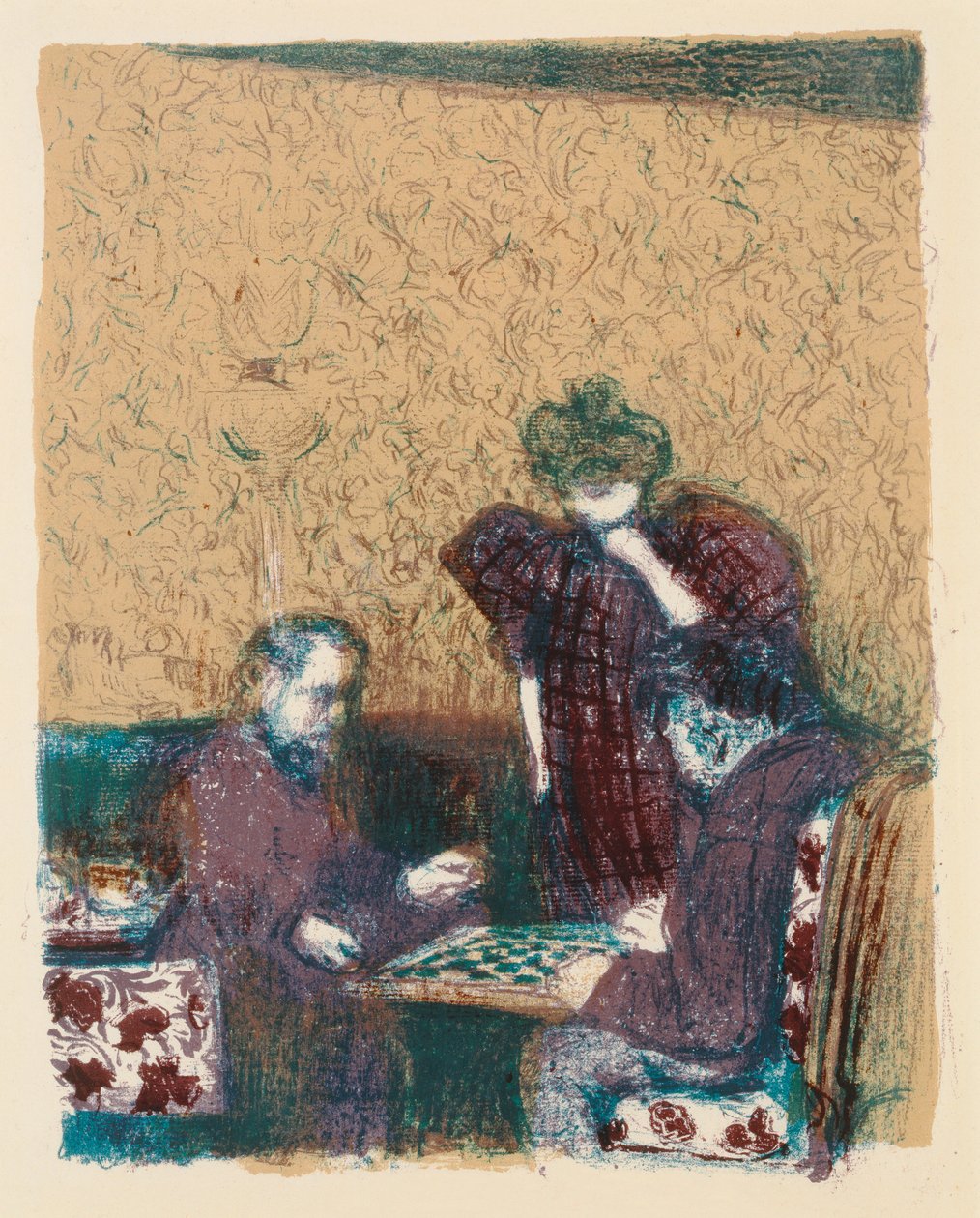 Dambordspel door Edouard Vuillard