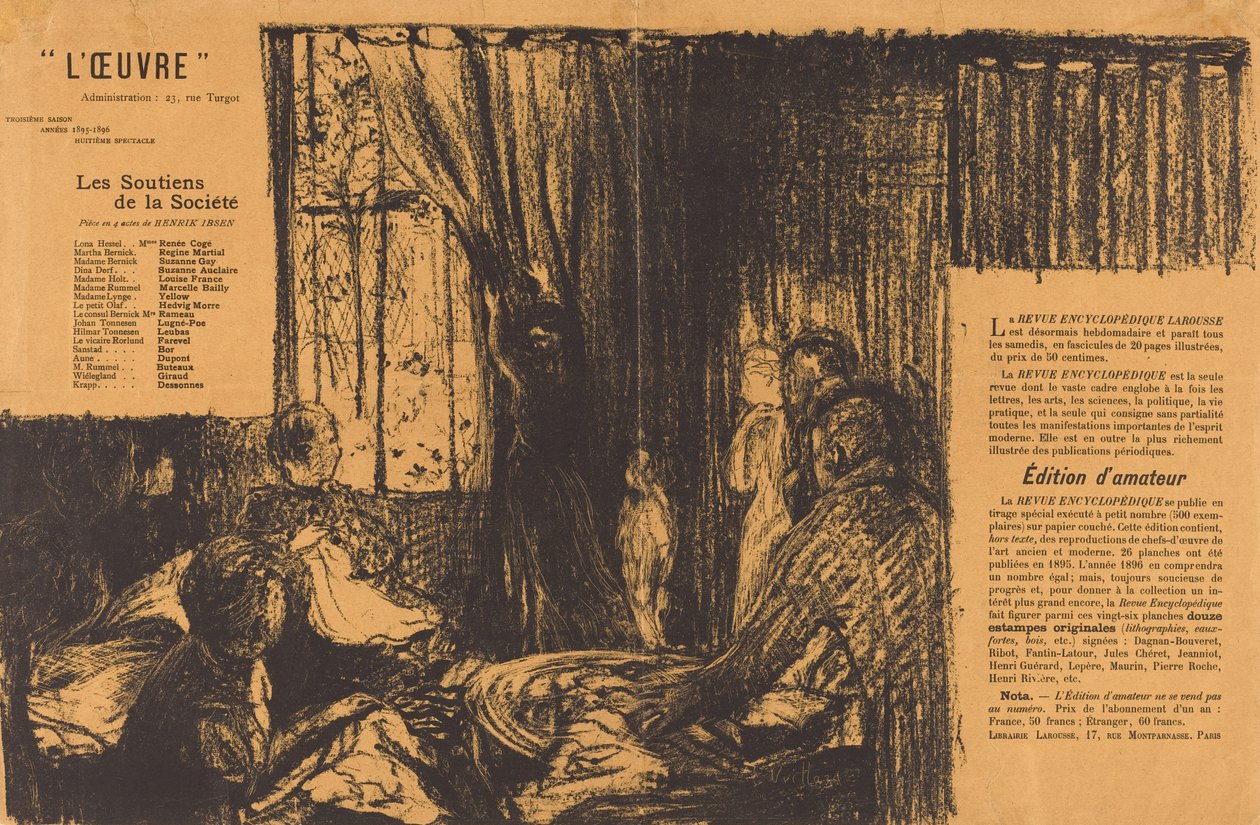 Les Soutiens de la société. door Edouard Vuillard