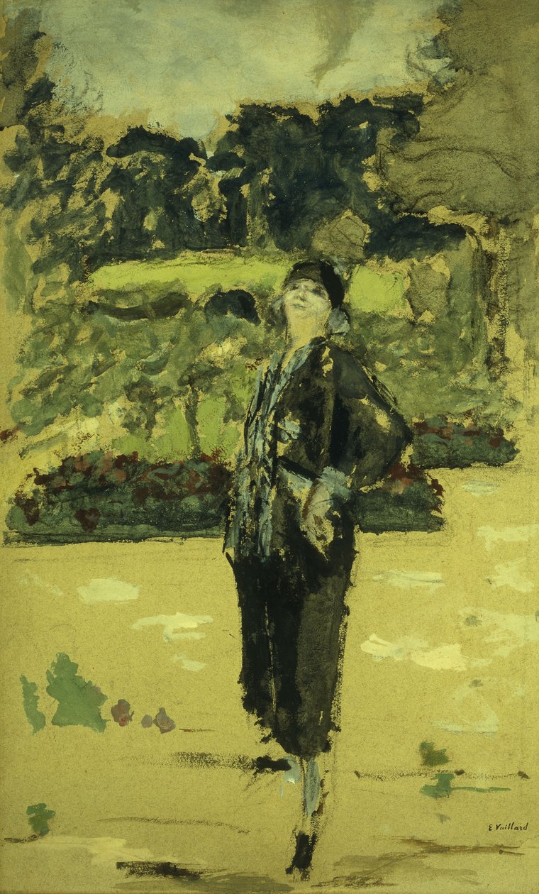 De zwarte jurk, 1920 door Edouard Vuillard
