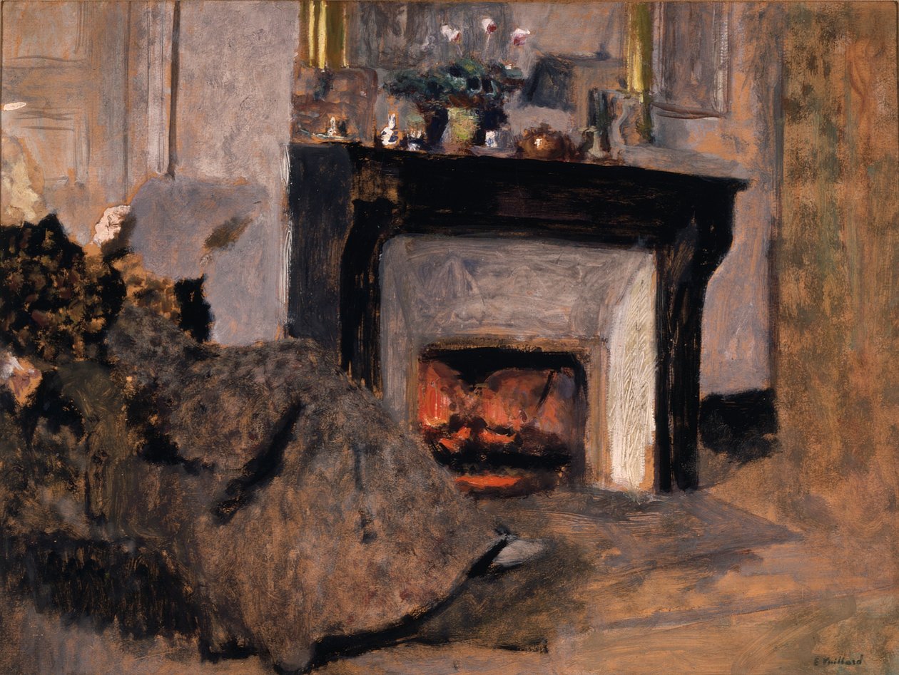 De open haard door Edouard Vuillard