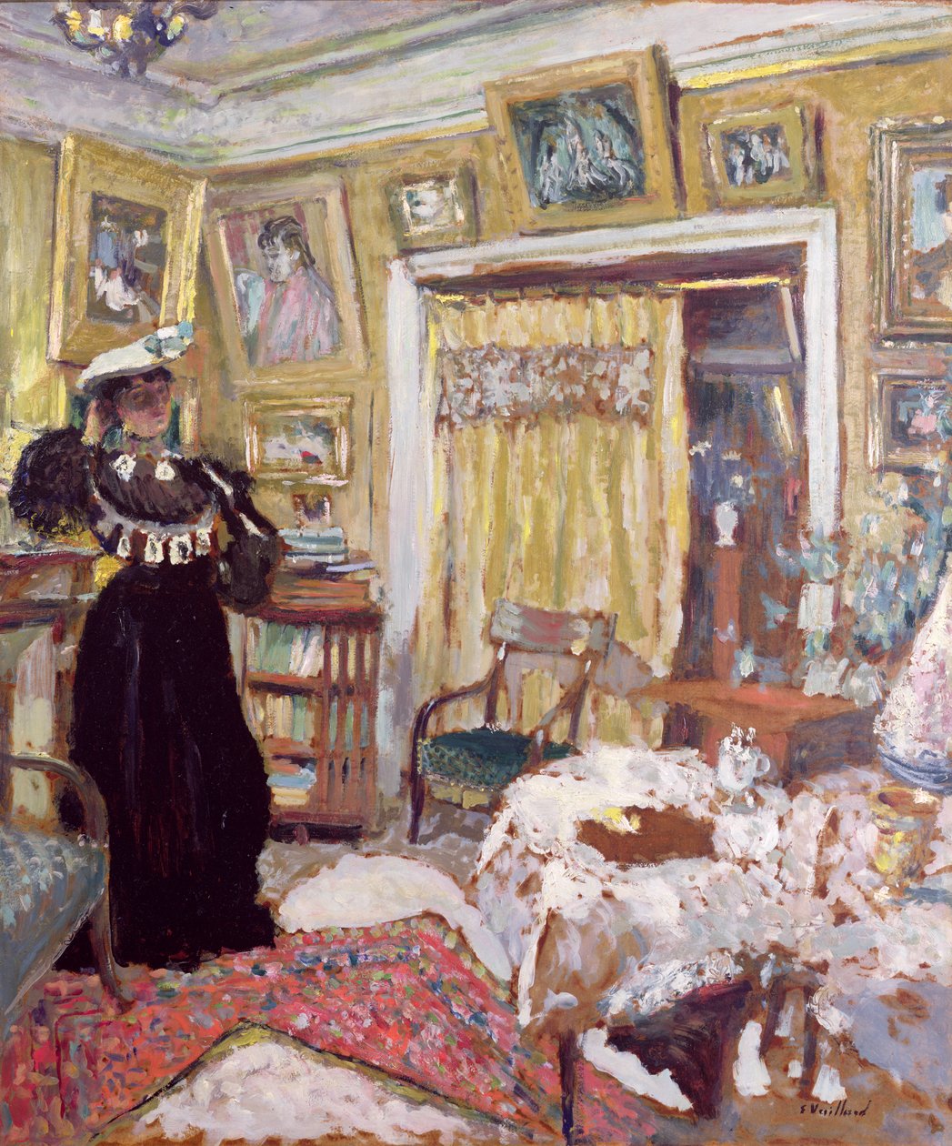 De Hessel Salon, Rue de Rivoli, 1901 door Edouard Vuillard