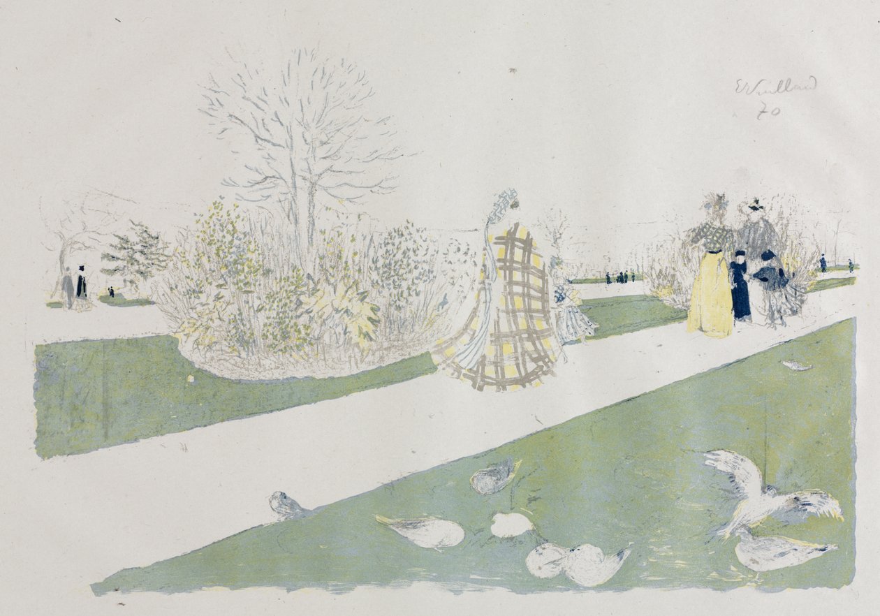 De Tuilerieëntuin door Edouard Vuillard