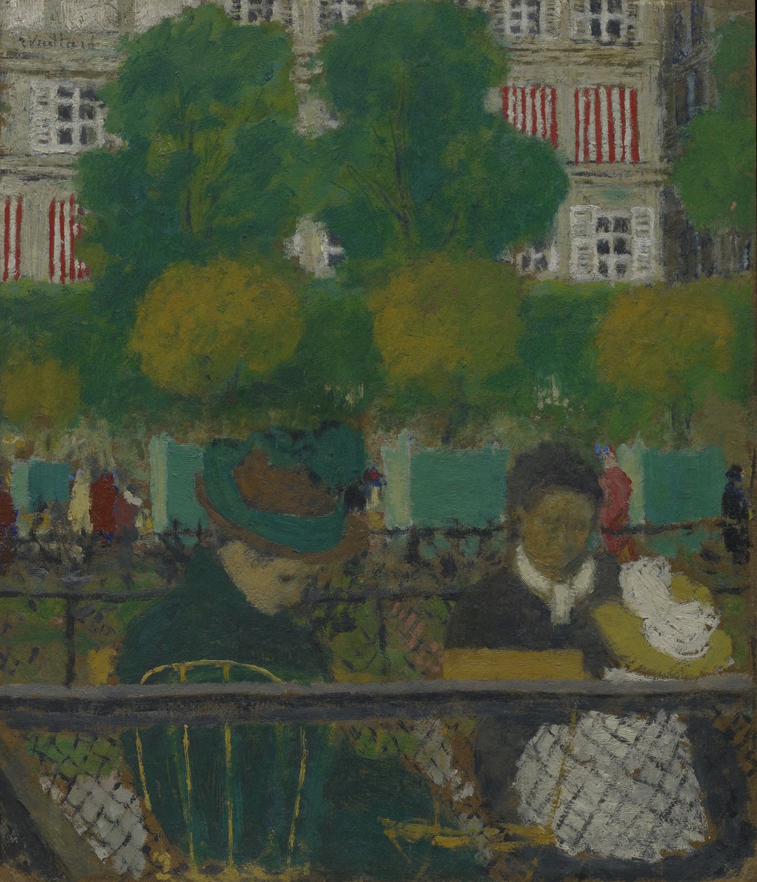 De Tuin van de Tuilerieën, Parijs. door Edouard Vuillard