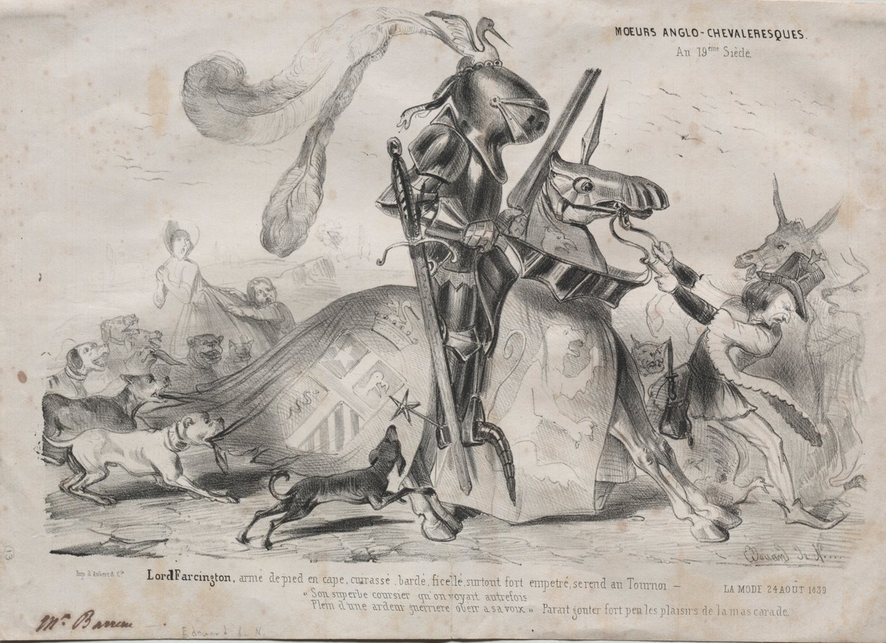 Moeurs Anglo-chevaleresques, 1839 door Edouard de N___