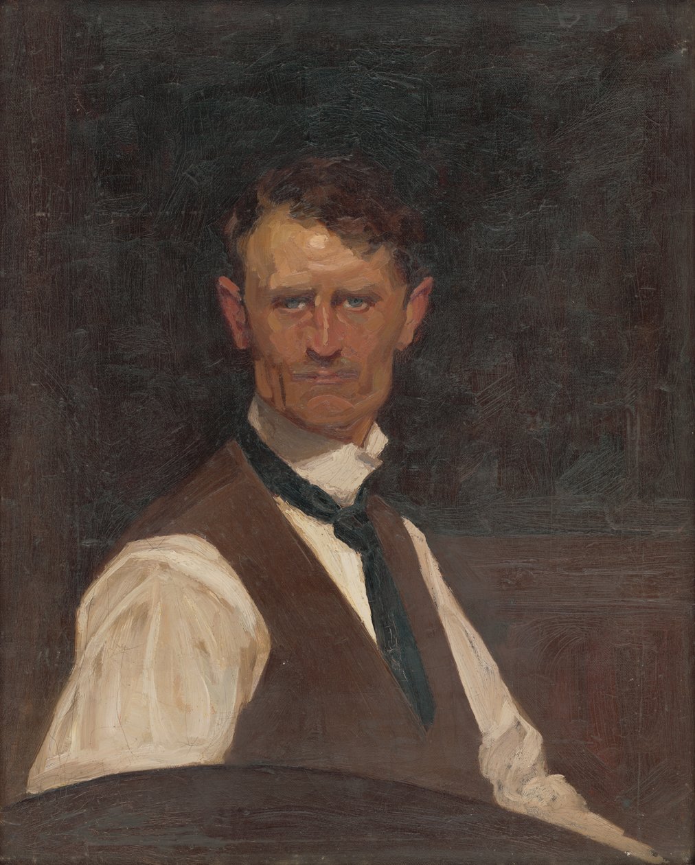 Zelfportret in een Wit Shirt door Eduard Putra