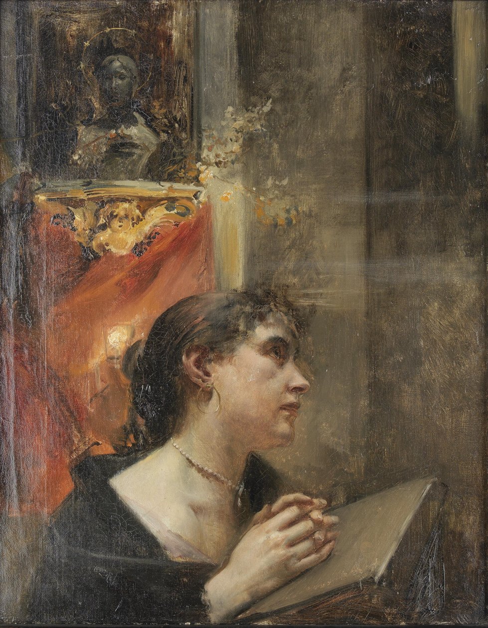 Devotie in de kerk door Eduard Veith