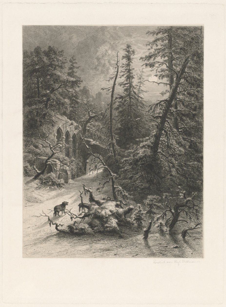 Winter door Eduard Willmann, after Julius Mařák