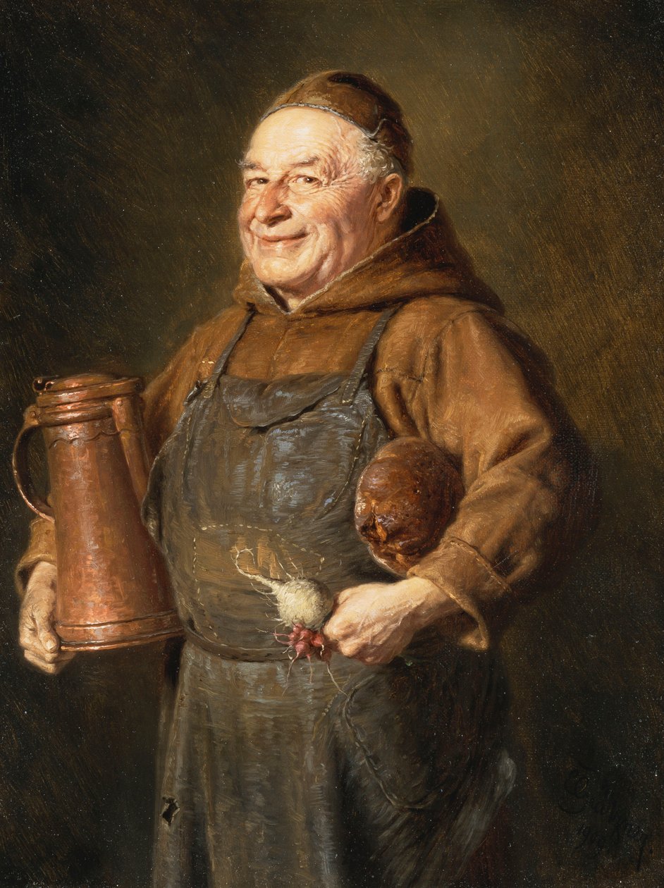 Voor de vespers, 1909 door Eduard von Grutzner